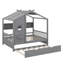 Lit de style contemporain contemporain en bois pleine grandeur, avec lit gigogne et tablette de rangement-711209250-711209252