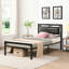 Structure simple en métal pour lit simple, style moderne et confort pour toute chambre à coucher, noir