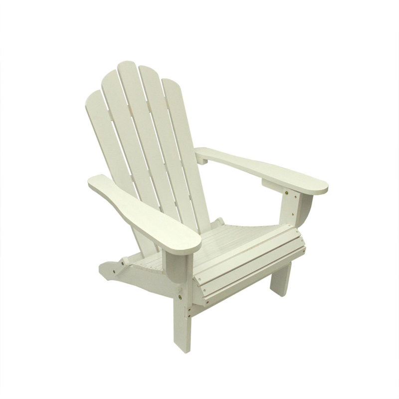 Chaise Adirondack pliante pour l'extérieur 37,5 po, Blanc