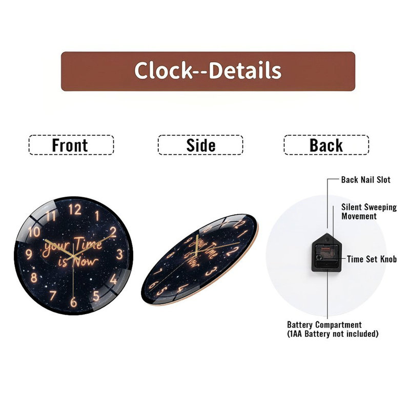 Horloge murale 12 po