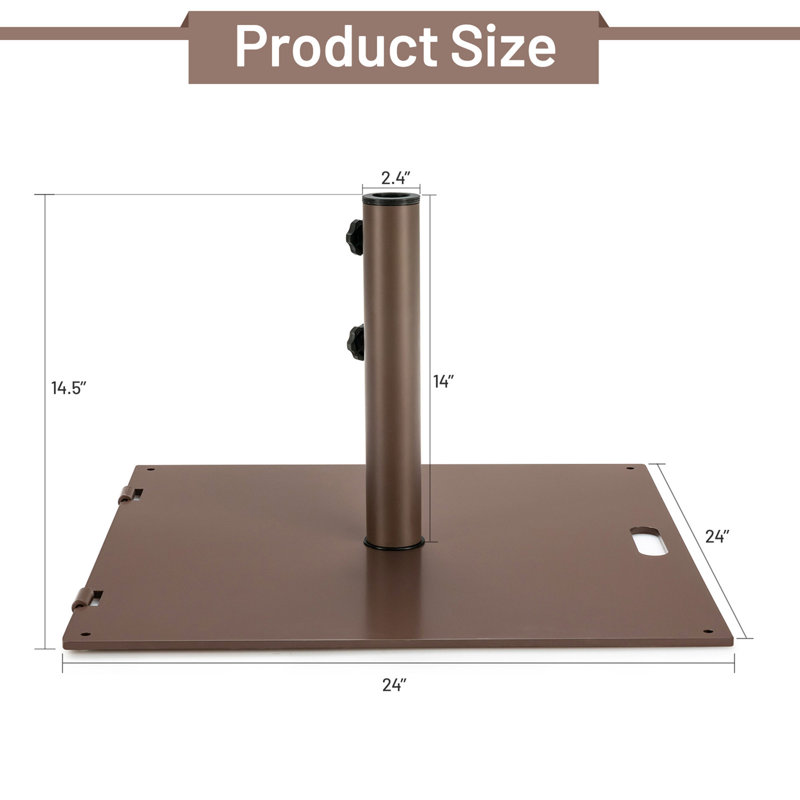 50 lb. Steel Umbrella Base with Wheels
