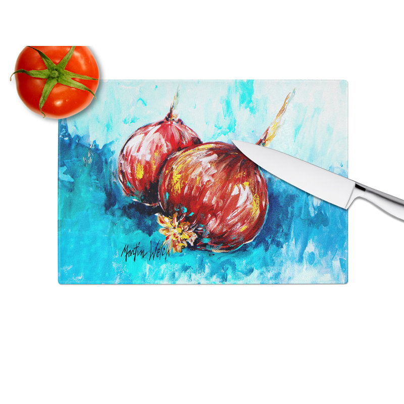 Onion Funions Glass Cutting Board