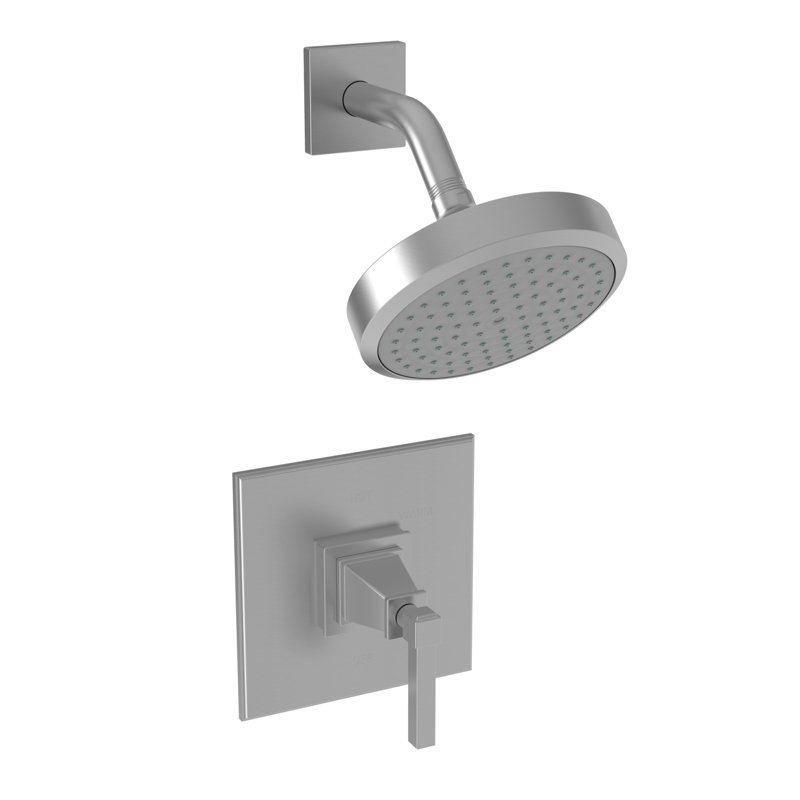 Malvina Balanced Pressure Shower Trim Set with Shower Head, Stainless Steel - PVD