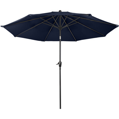 Kelton 10' W Crank Lift Auto-Tilt Patio Umbrella 