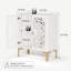 Commode d'appoint blanche, armoire d'appoint avec portes, buffet pour le salon