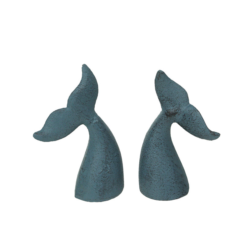 Serre-livres antidérapant Whale Tail, Bleu