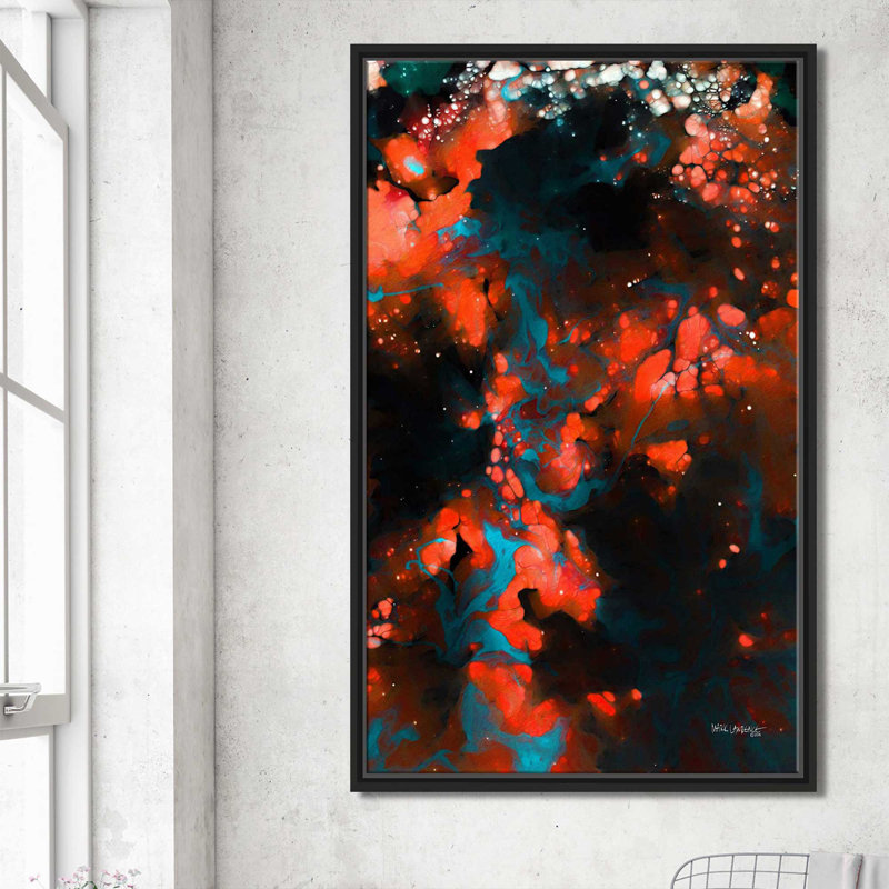 «Crucifié avec le Christ, Galates 2: 20» par Mark Lawrence, reproduction d'art, Cadre flottant noir