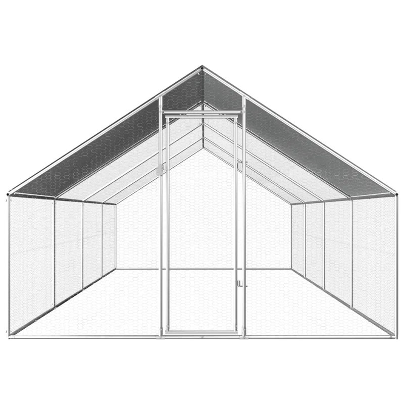 Harworth Chicken Run, 192cm H x 200cm W x 200cm D, Silver