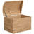 Heavy-duty Water Hyacinth Wicker Storage Trunk with Metal Frame and Arch Lid