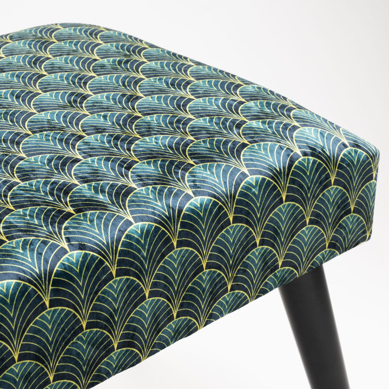 Velvet Upholstered Bench, H45 x W100 x D30cm