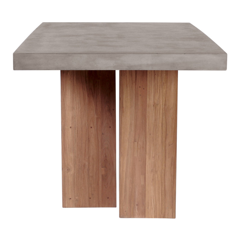 Lucca Rectangular Concrete Outdoor Buffet & Console Table, Slate Gray