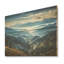 Blue Vistas Morning Mountain Peaks III - paysage de montagnes sur bois-1052100306