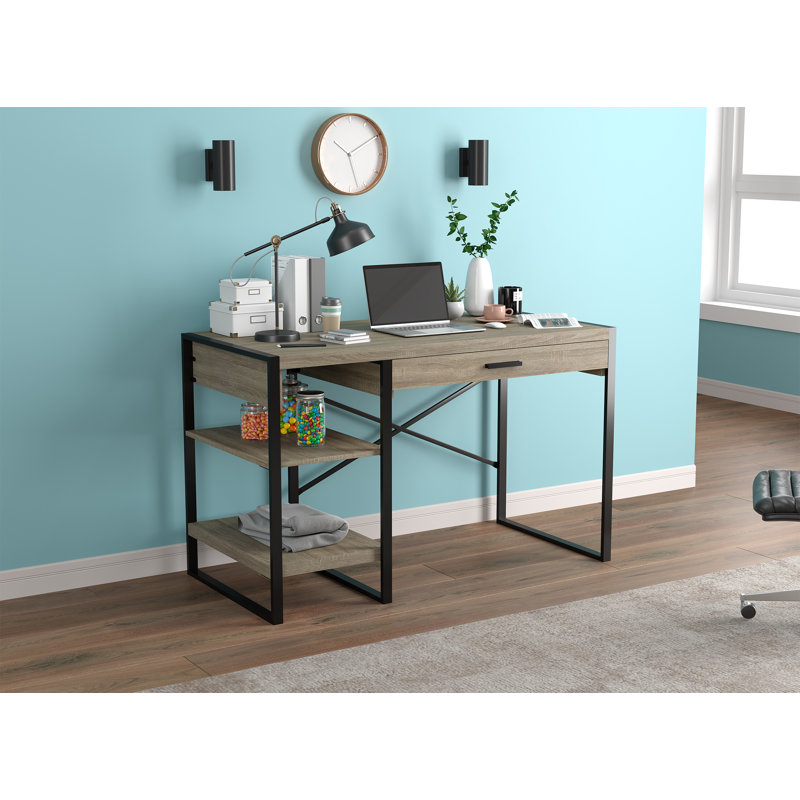 Bureau, Taupe foncé / noir