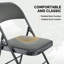 10 chaises pliantes rembourrées, gris-328885801
