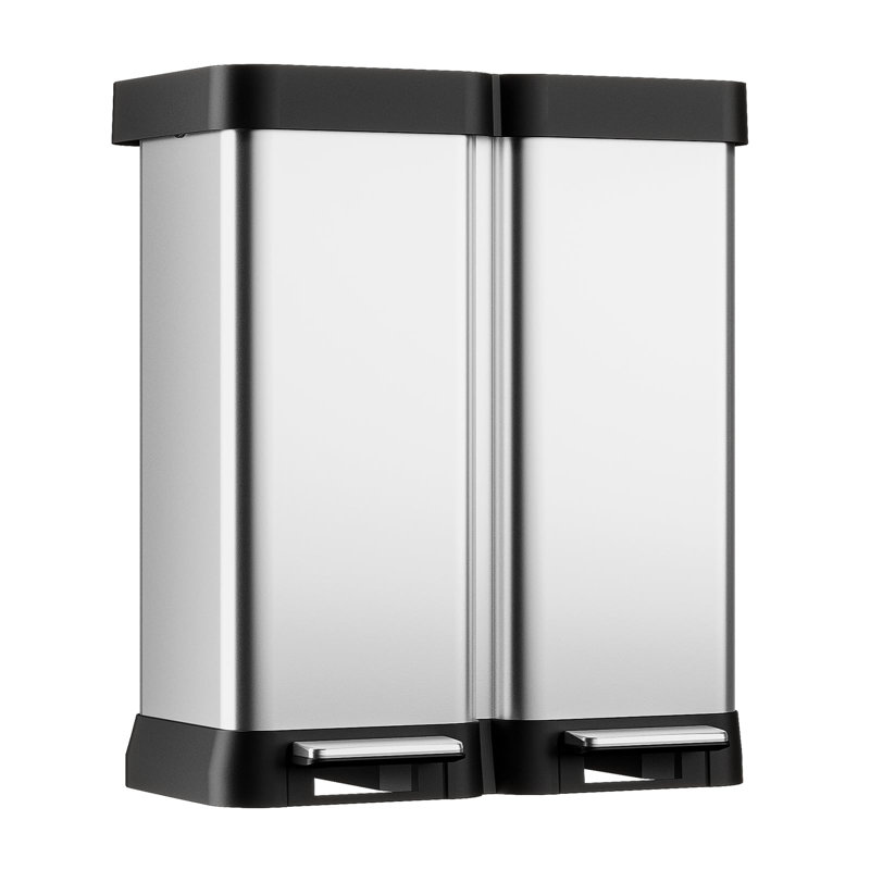 Steel Kitchen Rubbish Bin - 60 L