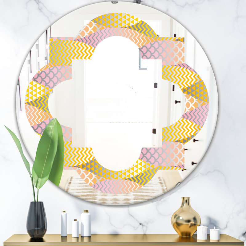 Miroir mural éclectique Quatrefoil, H 31,5 po x l po