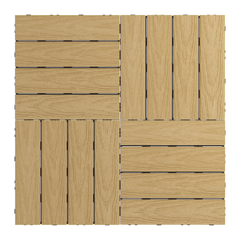 Carreau de terrasse à emboîtement en composite 12 "x 12" UltraShield Naturale, Cèdre rouge australien