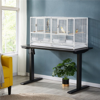 52.5cm Iron Flat Top Breeder Bird Cage with Perch