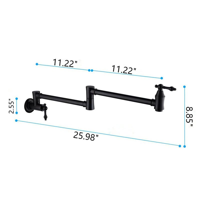 KISRAIS Kitchen Faucet, Matte Black
