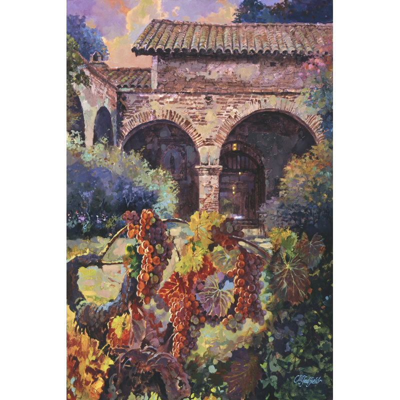 Harvest At The Mission by Clif Hadfield - Wrapped Canvas Print, 46cm H x 30cm W 