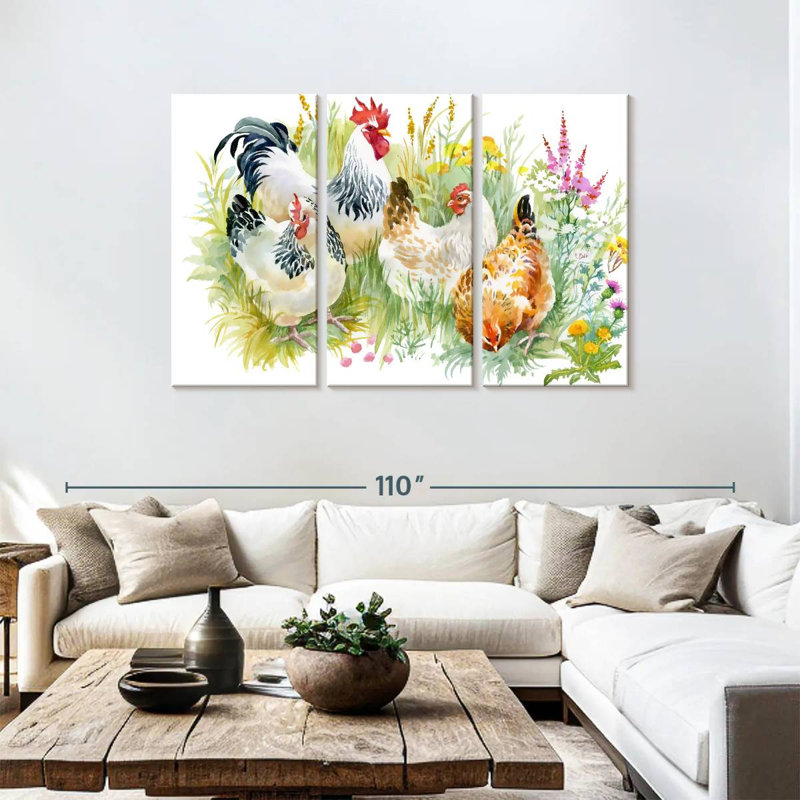 Chicken Posse, 48" H x 74" W