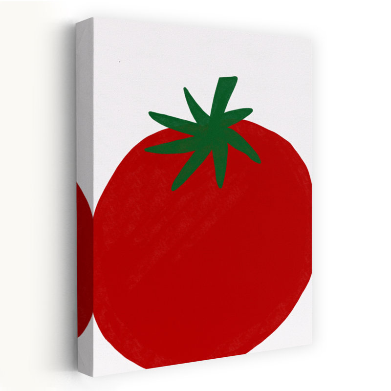 «Big Tomato Minimalist Vibrant Fruit Plant», art mural, H 60 po x l 40 po