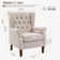 Angiolino Upholstered Button Tufted Small Accent Chair Armchair