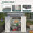 Metal Storage Shed for Garden Tools Lockable Door With Floor Frame