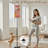 PeeNoke 68.5" Standing Floor Lamp seamless colourful flowers rainbow Dimmable Metal Pole Lamp with Linen Lampshade LED Bulb Included
