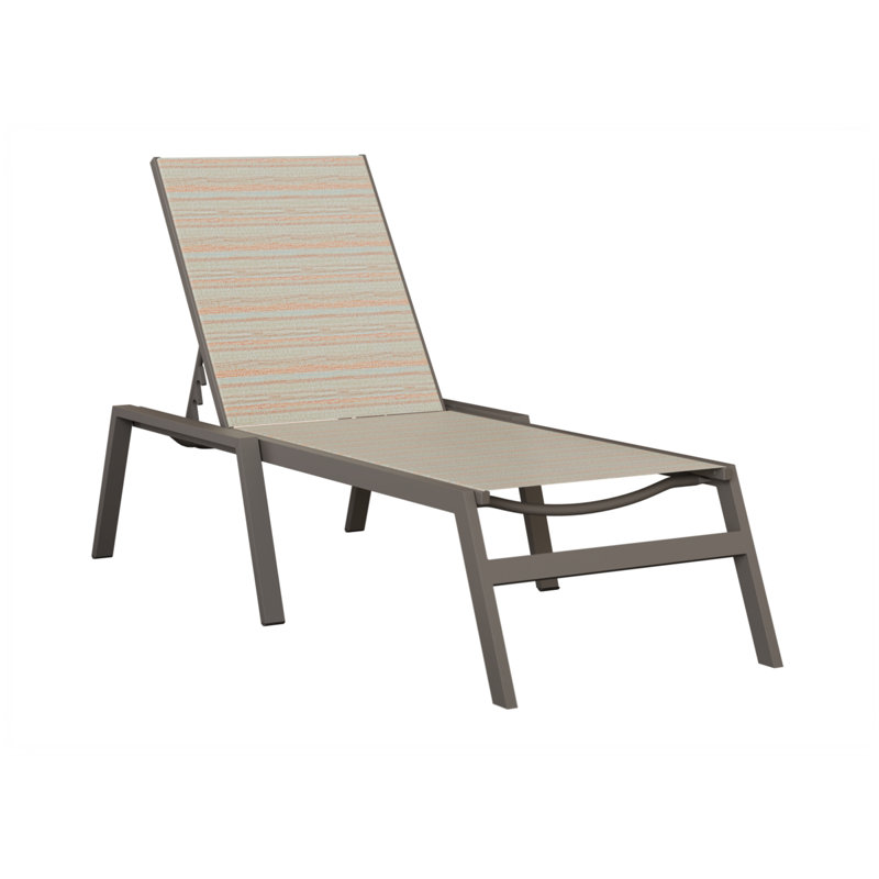 Chaise longue sans accoudoirs Berlin Gardens Vida, Kaki, Graphite