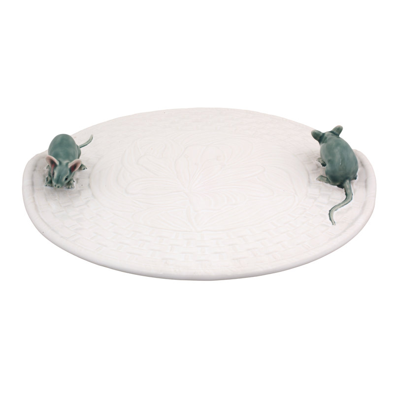 Lily Earthenware Cheese Board, White