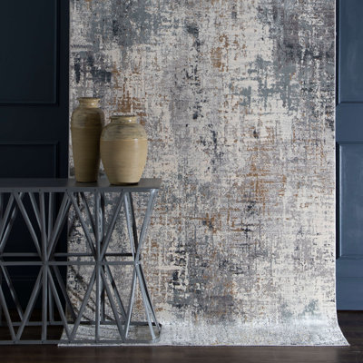 Marseille Gray/Cream Modern Abstract Area Rug