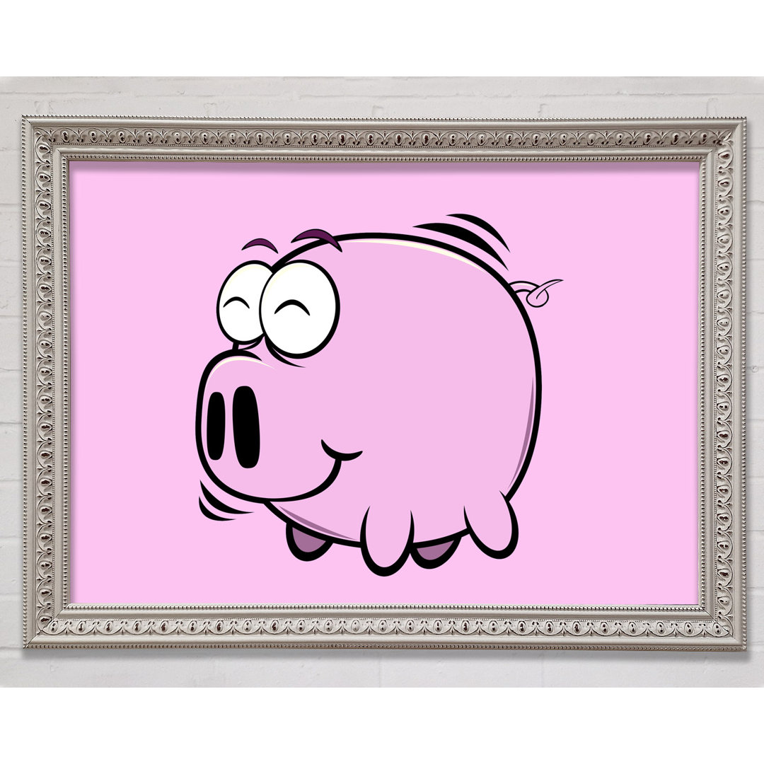 Happy Pig - Bilderrahmen Kunstdrucke