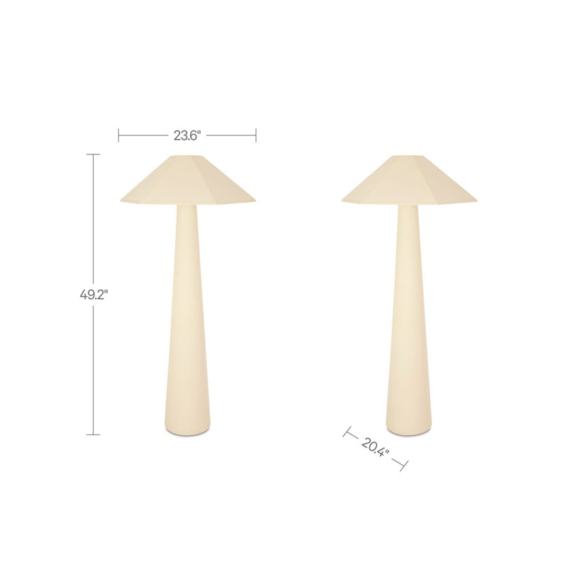 Gigi Floor Lamp, Cream, Cream