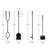 Verrett Piece Iron Fireplace Tool Set-508439269-508439271