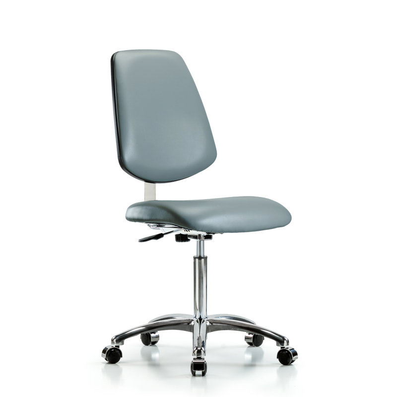 Kurosh Vinyl Task Chair, Casters, Gray, 29'' H