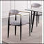 Ensemble de chaises rembourrées en tissu gris 2 pièces Modern Contemporary