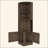 Dark Brown 8-Bottle 2-Shelf Bar Cabinet-863242283