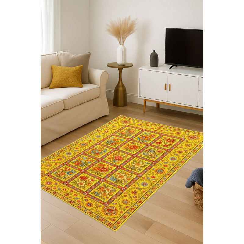 Tapis blanc tissé Mosso, 6'7" x 9'10"