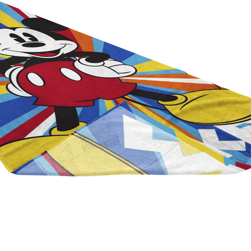 Disney Mickey Mouse Sunburst 100% Cotton Beach Towel