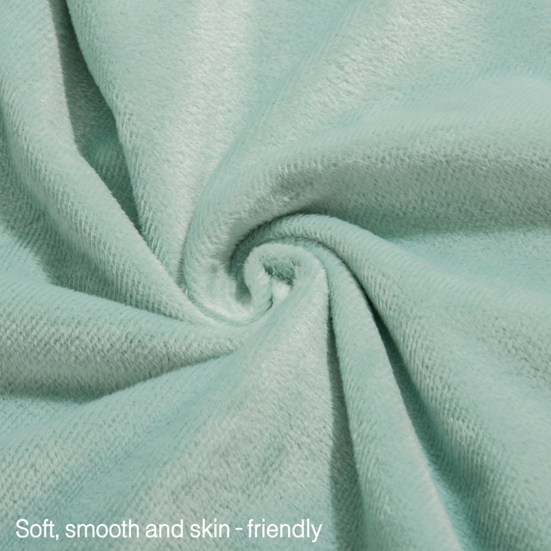 Housse de coussin en velours, Cyan, Standard