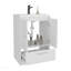 Meuble-lavabo avec deux portes et deux tiroirs Madison, blanc-3355903