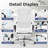 Reclining Massage Office Chair with Footrest, High Back Ergonomic Executive Chair with Heating and Vibration Function-457406550