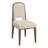 Brogdon Wood Finish 72"-90" Extendable Dining Set, Dining Table With Leaf And Cream Fabric Chairs-582400006-582400007