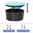 Randleswood Turquoise Patio Round Daybed with Retractable Canopy, Rattan Wicker, and 660 lbs Weight Capacity