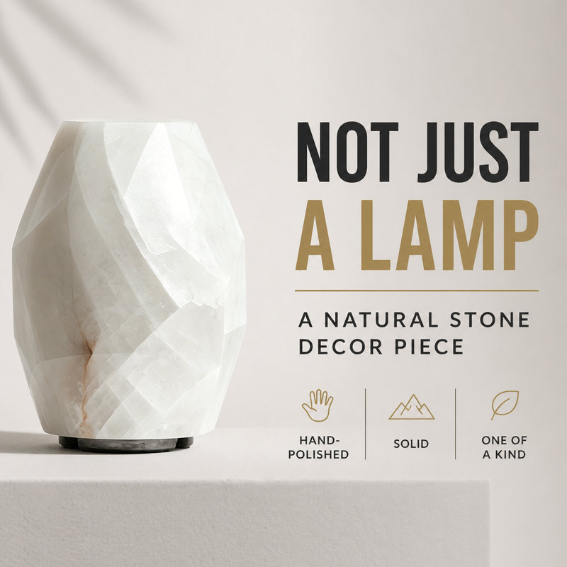 Artsolute Pentagon Calcite Accent Lamp