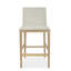 Cavallini Upholstered Stool with Solid Wood Frame