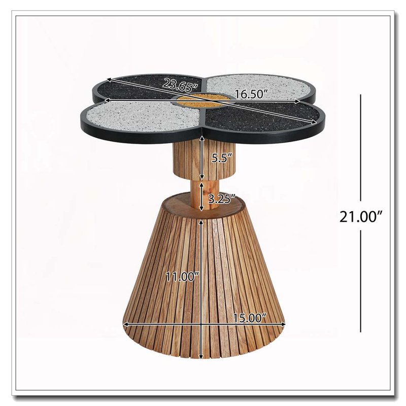 Table d'appoint pour le salon, la chambre à coucher et les petits espaces - Table d'appoint décorative en bois