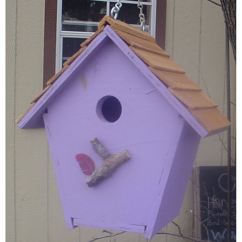 Meghrig 11'' H x 9'' W x 9'' D Hanging Rust Resistant Birdhouse