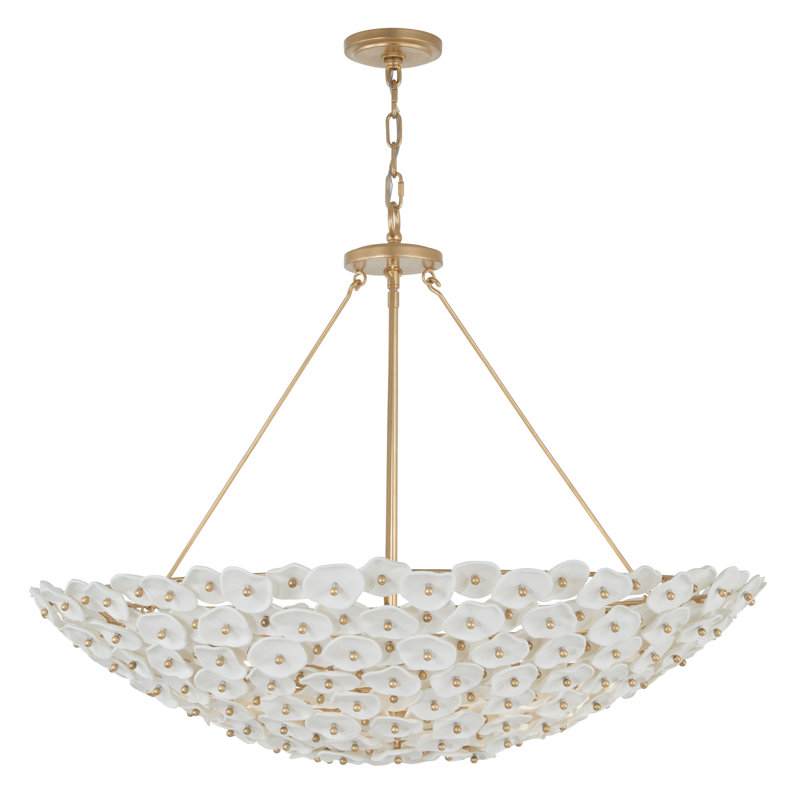 Luminaire suspendu 8 lumières 36 "Coastlyn, H 28 po x l 28 po x P 36 po, 320 W, 8 lumières